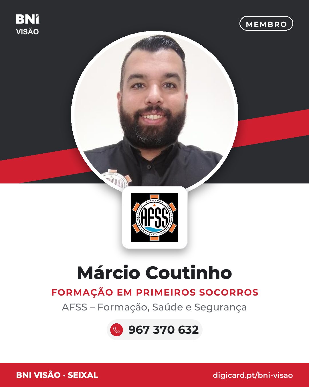 Márcio Coutinho · Formação em Primeiros Socorros · AFSS – Formação, Saúde e Segurança