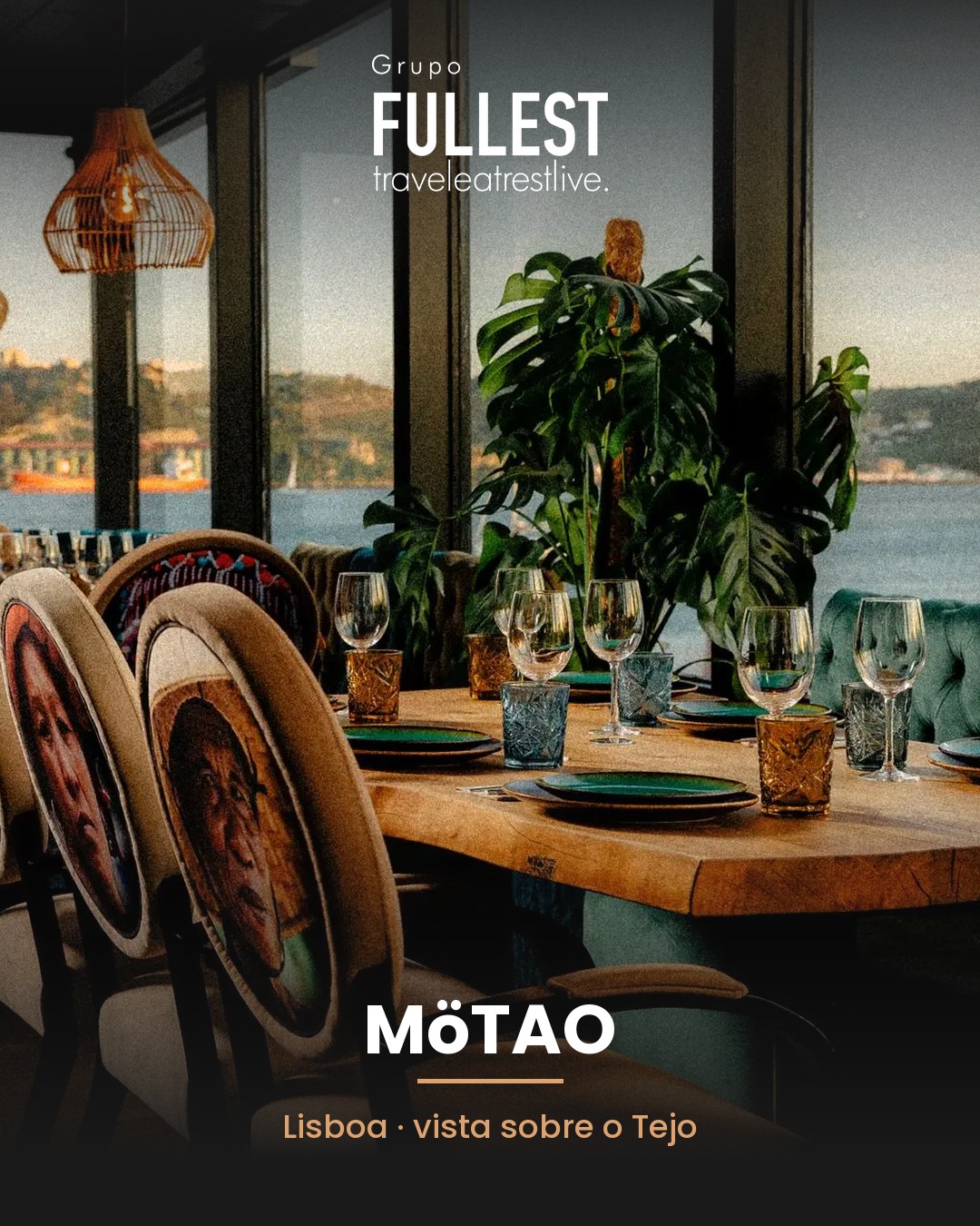 Restaurante MöTAO Lisboa, com vista sobre o Tejo