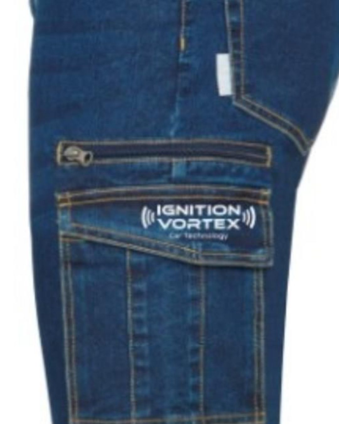 Bolso de calças de ganga com etiqueta bordada Ignition Vortex