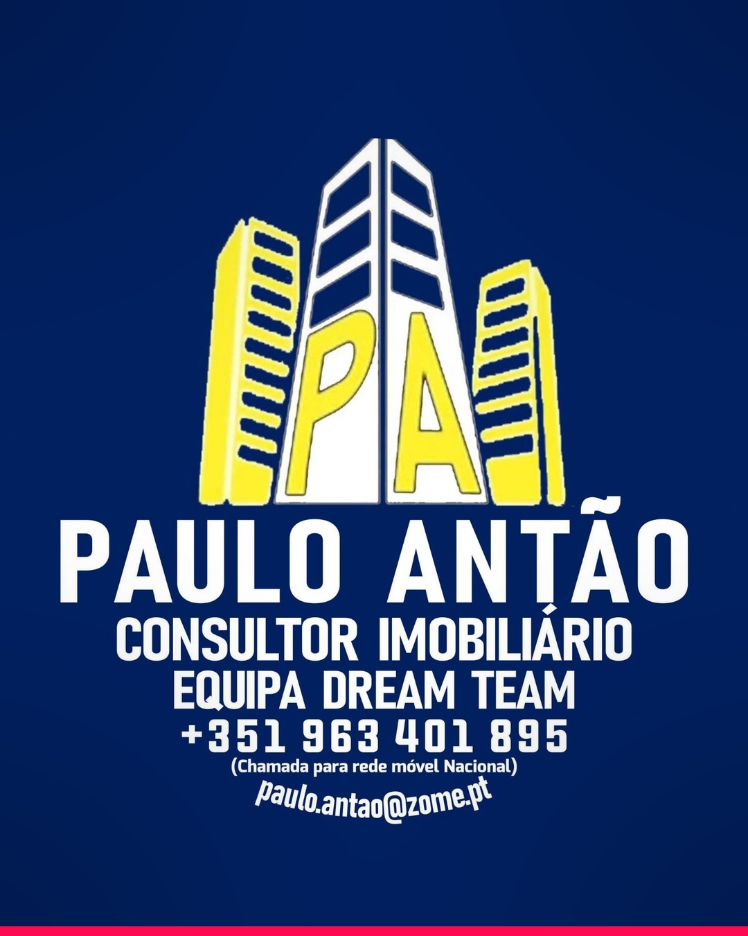Logótipo Paulo Antão, Consultor Imobiliário, Equipa Dream Team